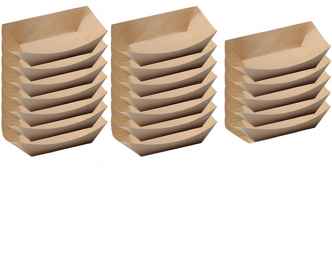 일회용 크라프트 종이 사각 접시 소 12.8cm, 40개입, 1세트