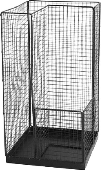 히키스 메쉬 사각 스틸 카페 매장 대용량 우산꽂이 R06, 블랙, 1개