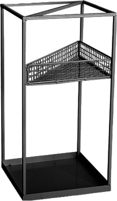 히키스 모던 사각 스틸 카페 매장 대용량 우산꽂이 R07, 블랙, 1개