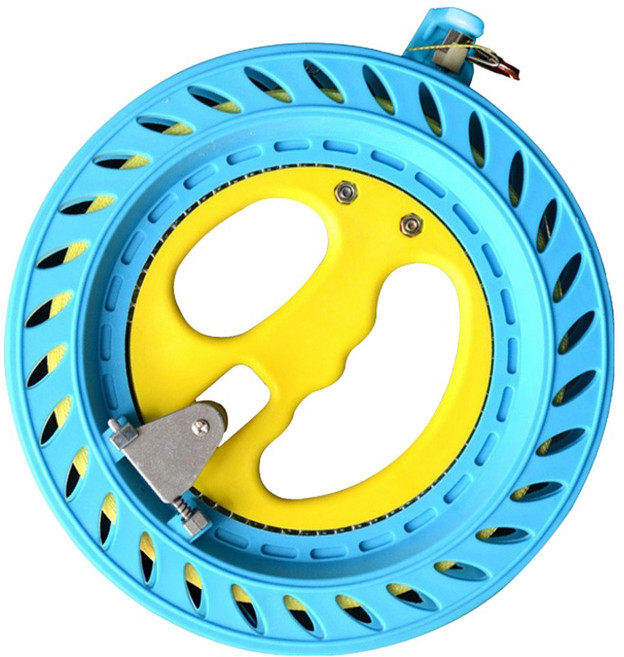 연날리기 얼레 200m W99003Y, 파랑 + 노랑, 1개