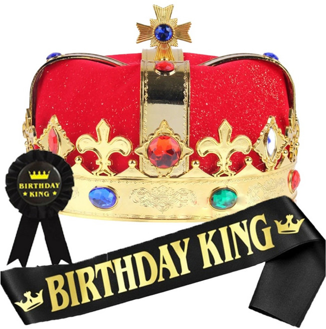 Mii Mii Party 生日派對皇冠王子皇冠中世紀3件組, 1套, 生日國王