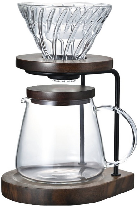 하리오 드립 스탠드 세트 월넛, 600ml, 1세트, 서버 + 드리퍼 + 스탠드