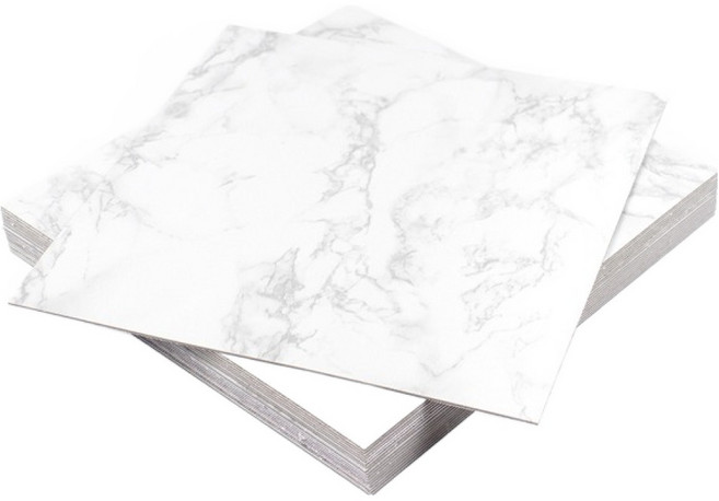 SHEETMORI 自黏式裝飾地磚 30 x 30 cm, 大理石白, 18個
