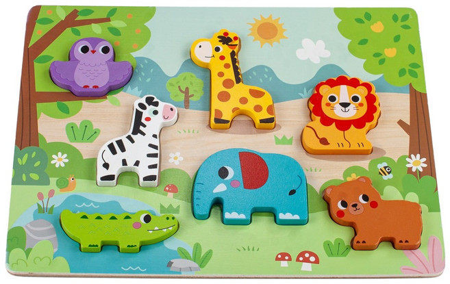 하이판다 원목 퍼즐 야생 동물, 1개