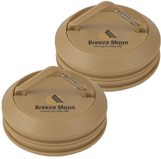 브리즈문 택티컬 원형 자석 후크 다용도 걸이, 탄 베이지, 2개, 1단