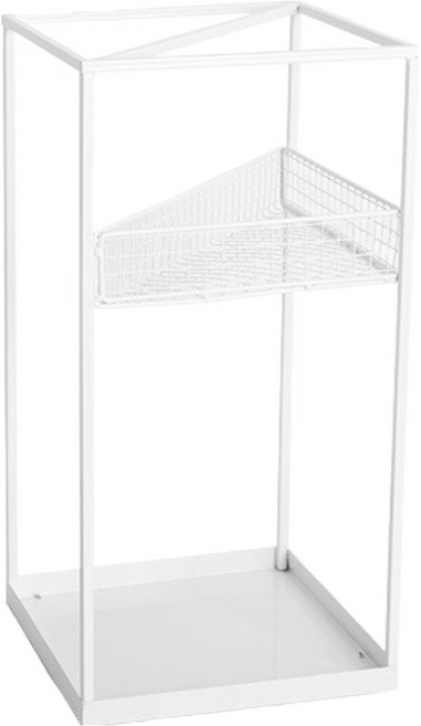 히키스 모던 사각 스틸 카페 매장 대용량 우산꽂이 R07, 화이트, 1개