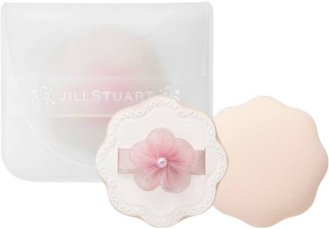JILLSTUART 花漾高訂彩妝粉撲, 1個, 混合色