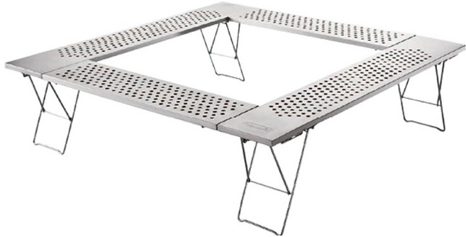 콜맨 파이어플레이스 캠핑테이블 2000010397, 실버, 1개