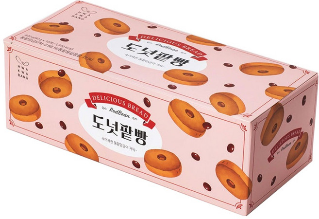 화과방 도넛팥빵, 1개, 600g