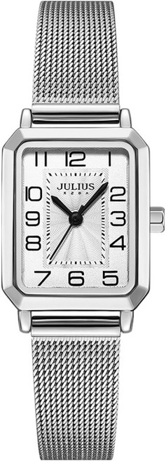 쥴리어스 여성용 메쉬밴드 스퀘어 시계 JAT-015C