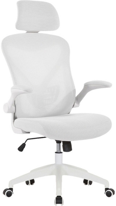 E-home Arno 亞諾 網布可旋轉扶手高背電腦椅 EFC110A-wht, 白色