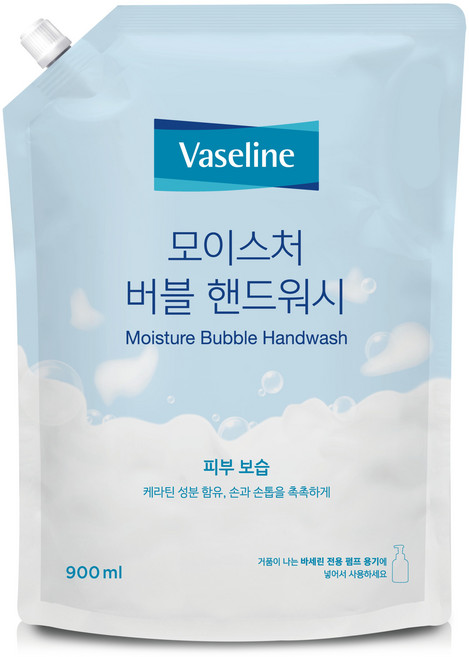 애경바세린 모이스처 버블 핸드워시, 900ml, 1개