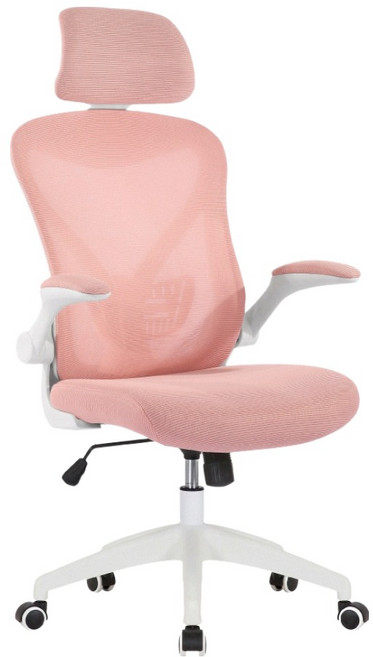 E-home Arno 亞諾 網布可旋轉扶手高背電腦椅 EFC110A-pk, 粉紅色