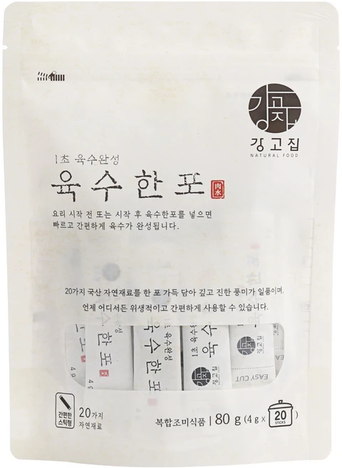 강고집 1초 육수완성 육수한포, 1개, 80g - 쿠팡