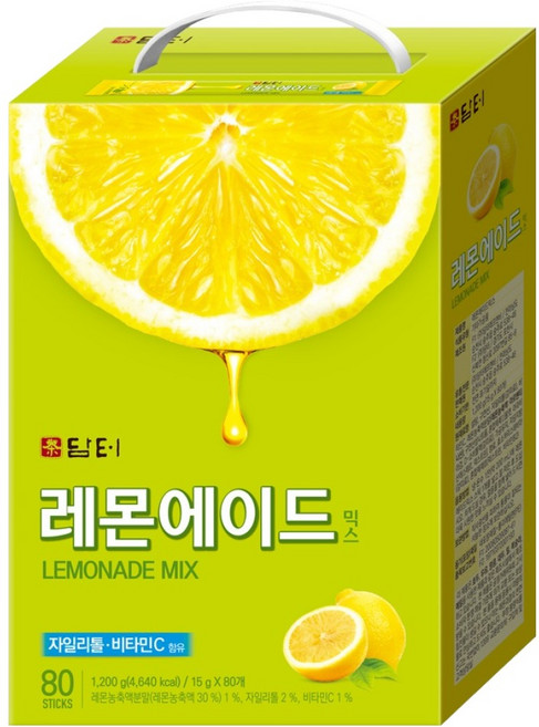 담터 레몬에이드 믹스 분말, 15g, 80개입, 1개