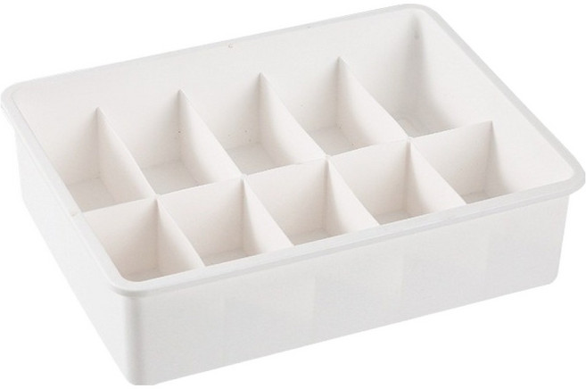 어썸피플 속옷 양말 정리 수납함 10칸, 화이트, 1개