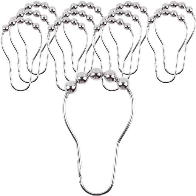 피앤케이 스텐 욕실 샤워 커튼링, 실버, 12개