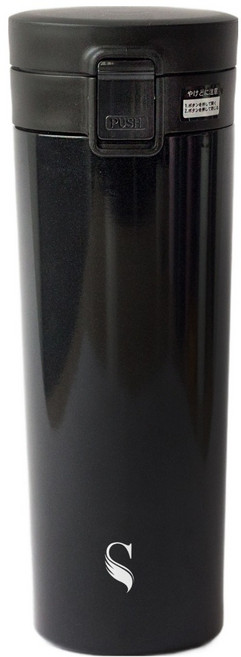 SWANZ 天鵝瓷 輕扣杯, 簡約黑, 390ml, 1個