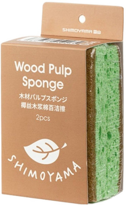 SHIMOYAMA 椰絲木漿海綿刷/洗碗刷, 1組, 2個