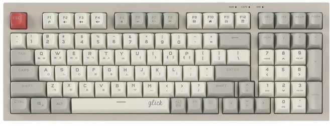 지클릭커 OFFICEPRO 사일런스 M RGB 풀윤활 무소음 98키 유선 키보드, Retro Cappuccino CR1, OPK50, 제조사축