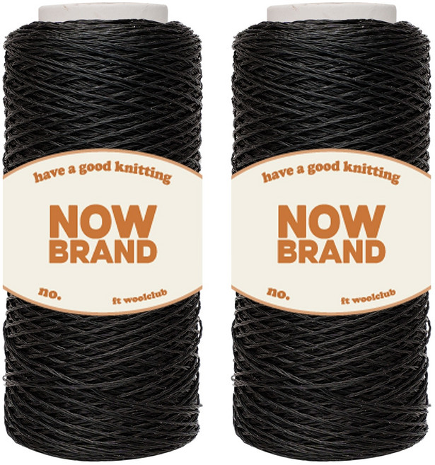 WoolClub Now Brand 高級 Aqua 防水編織線 50g, 7 黑色, 2個