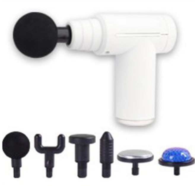 라이프엠디 휴대용 무선 전동 핸디 냉온열 마사지기 + 헤드 6종 세트 LMD004, LMD004W, 화이트(마사지기)