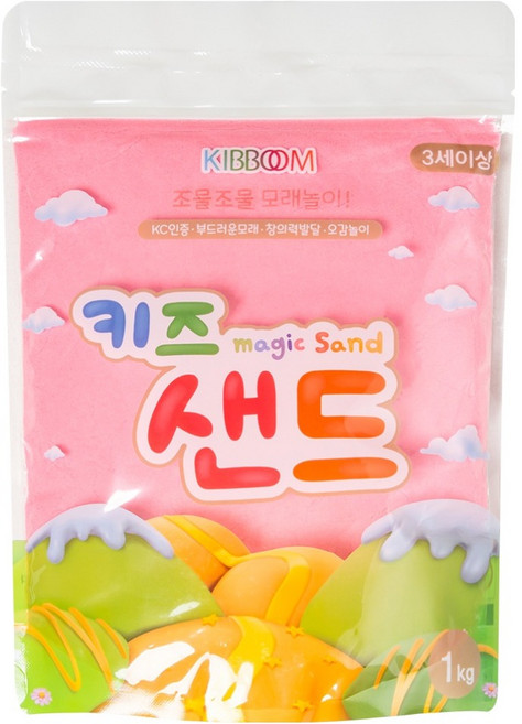 키즈 샌드 모래놀이, 핑크, 1kg, 1개