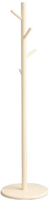 레브 원목 원형 스탠드 옷걸이, 버터