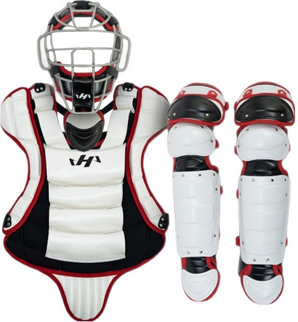 HATAKEYAMA 硬式捕手裝備保護組 HK-CGJ, 1個, 白黑色