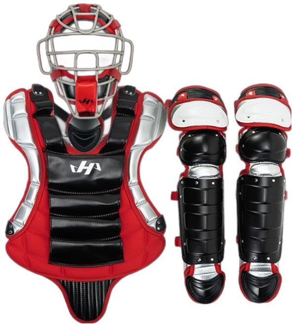HATAKEYAMA 硬式捕手裝備保護組 HK-CGJ, 1個, 黑紅色