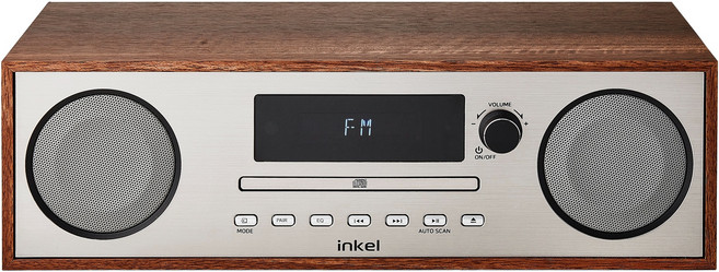 인켈 올인원 블루투스 오디오 CD 플레이어, IK-A363CD, 월넛