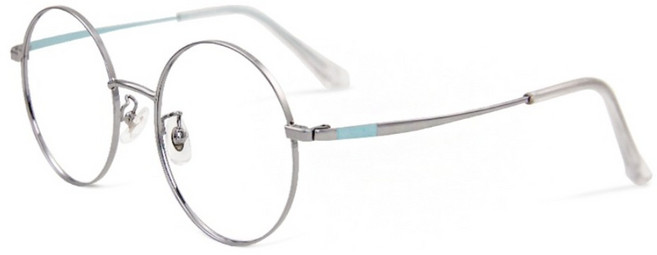 ALEGANT 北歐質感雅致輕量鈦金屬緞面光學圓框UV400濾藍光眼鏡