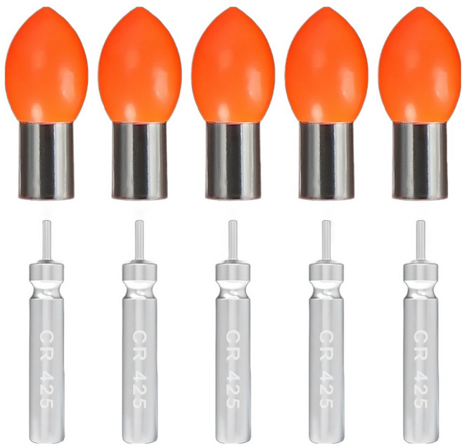 즐낚 바다 전자케미 레드 5p + 425 배터리 5p 세트, 1세트