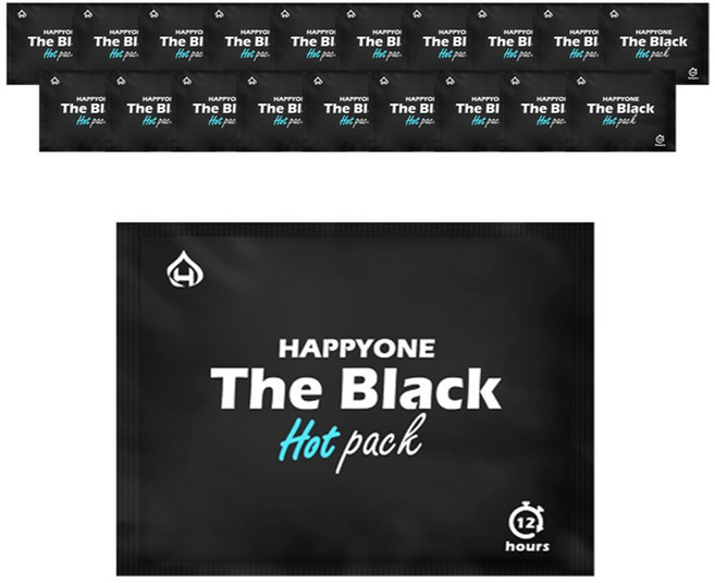 해피원 프리미엄 포켓용 핫팩 더블랙 80g, 20개