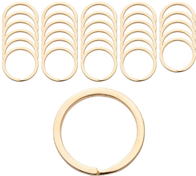 코히모 원형 열쇠고리 링 부자재 25mm 5W0491, 골드, 30개