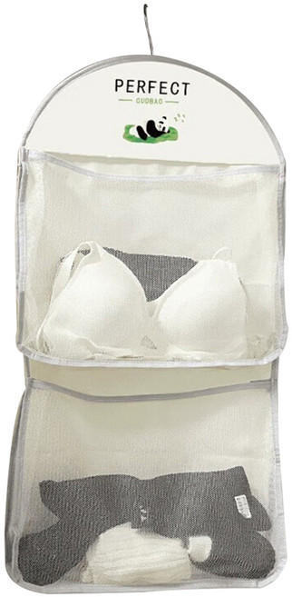 걸이형 속옷 양말 수납 정리함, 베이지, 1개