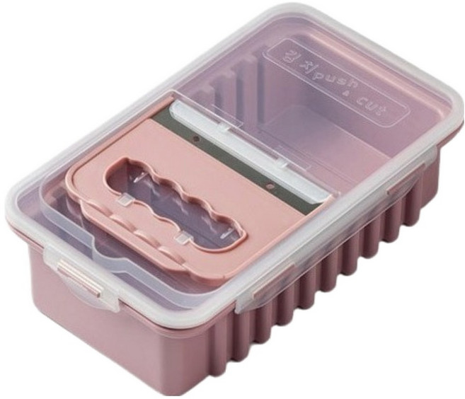 혼시티 김치 자르미 멀티 다용도 밀폐용기 핑크, 1개, 3,000ml