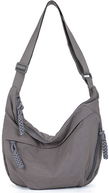 UNHAVE 餃子造型 Hobo 斜背包, 03 灰色