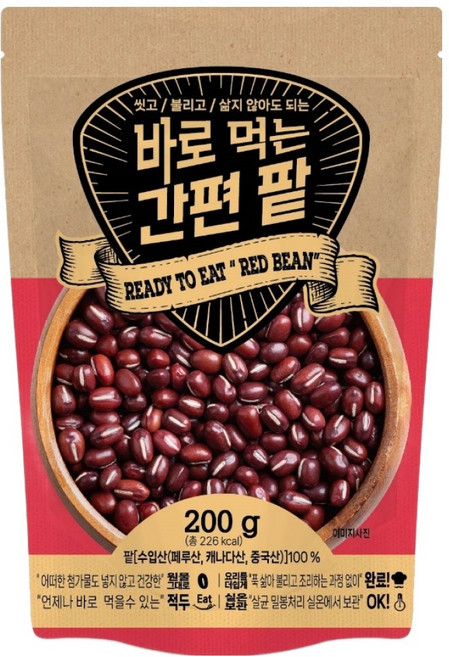 바로먹는 간편 팥, 1개, 200g