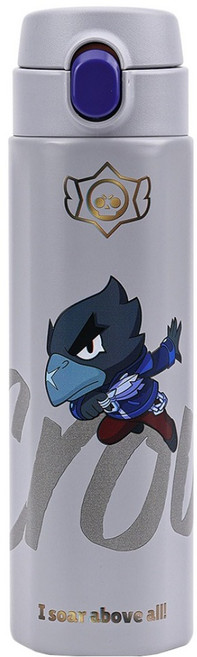 릴팡 더보틀 엣지 원터치 이중 스텐 텀블러, 크로우, 1개