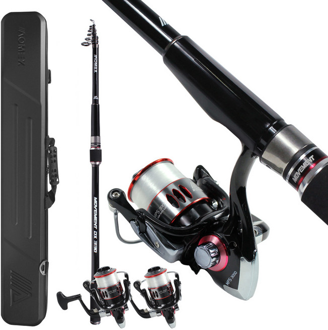 아오맥스 무브먼트DX 듀오 330 원투 낚시대 2종 세트, 혼합색상