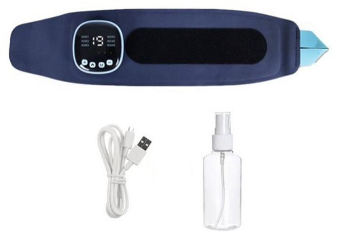 라이프엠디 EMS 무선 충전식 휴대용 저주파 온열 손목 보호대 마사지기 LMD059L + 스프레이 공병 세트, 네이비