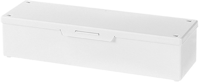 SHIMOYAMA 無印風一次性筷子/吸管/餐具收納盒, 1個, 白色