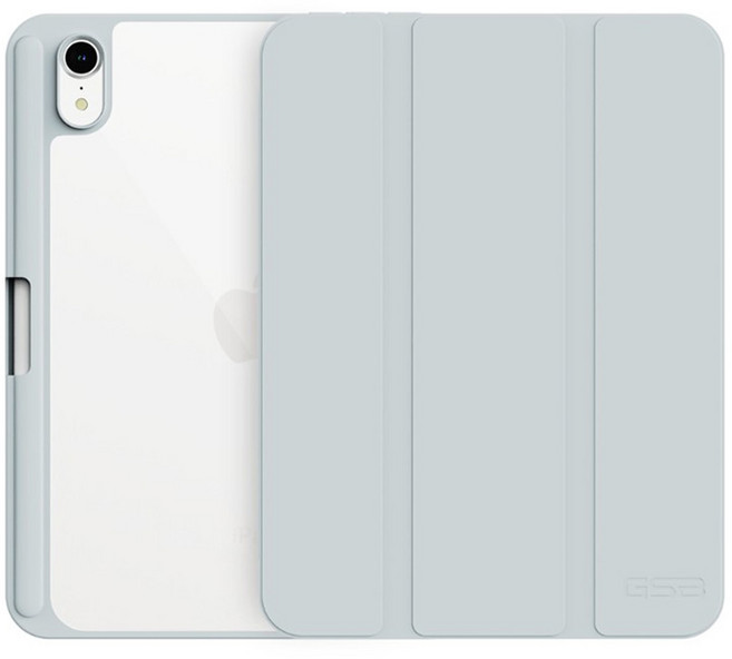 지에스비케이스 아이패드 애플펜슬 수납 클리어 하이브리드 케이스, 스카이블루, 1개