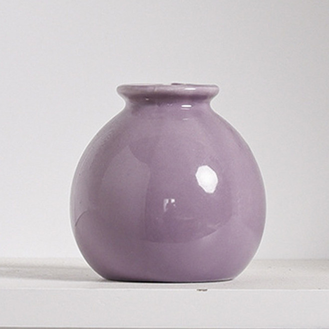 루벤코 미니 인테리어 화병 도자기 꽃병, 퍼플