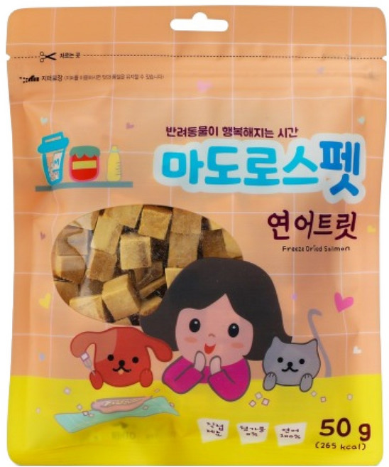 마도로스펫 반려동물 트릿, 연어, 50g, 1개