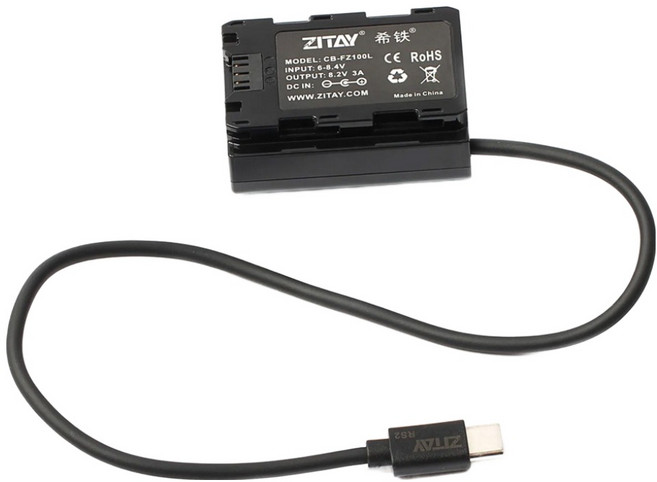 지테이 NP-FZ100 더미배터리 USB-C 타입, 1개, DR12