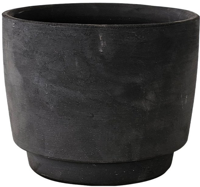 나라아트 흑막분 일자형 토분, 검정색, 1개