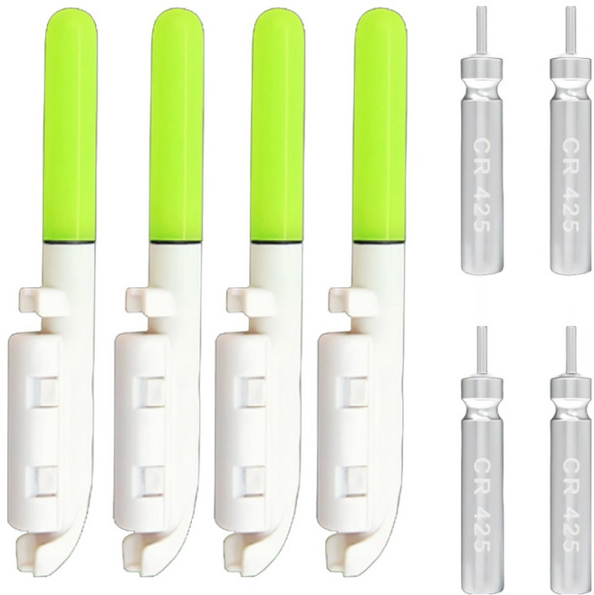 즐낚 원투 입질감지기 그린 4p + 배터리 4p 세트, 1세트