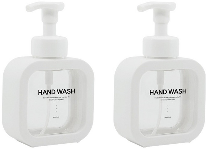 뉴앤룩 거품형 핸드워시 디스펜서 300ml, 화이트, 2개